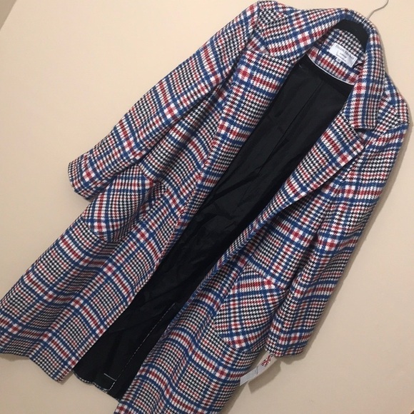 Asos Curve check coat in wool blend 14 - Picture 7 of 10